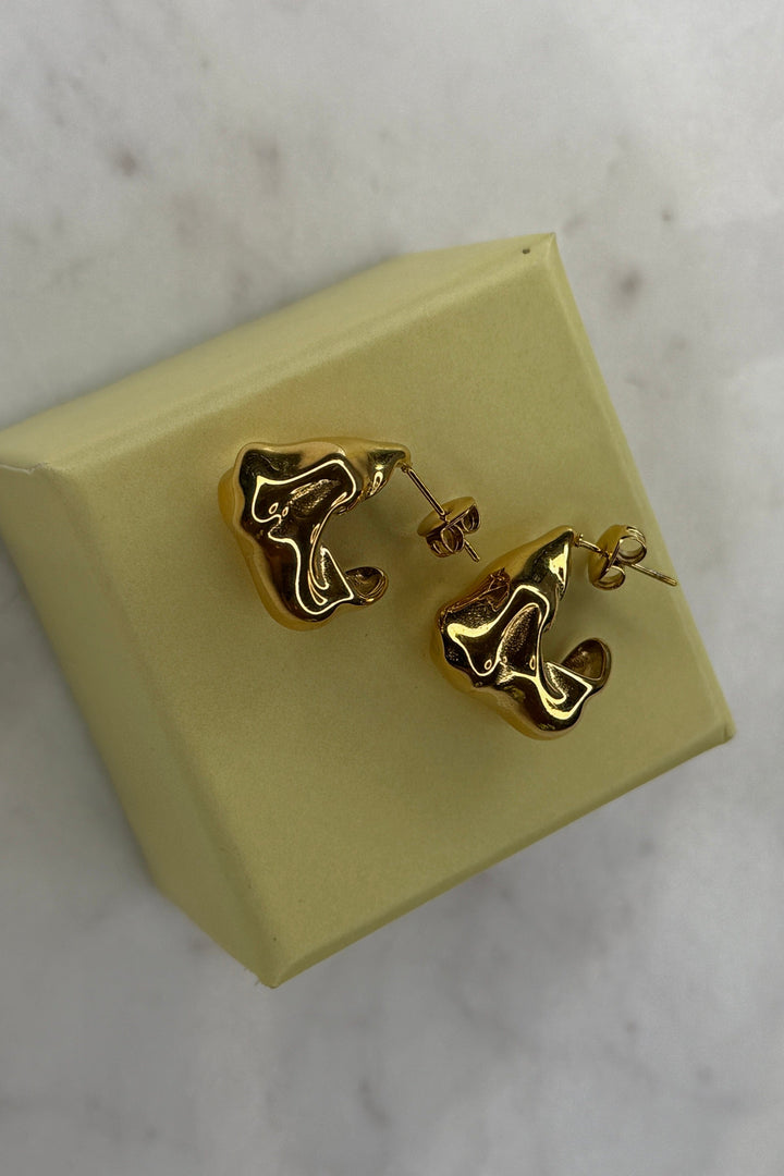 Mellow Moon - Greta Ørering - Forgyldt Øreringe 