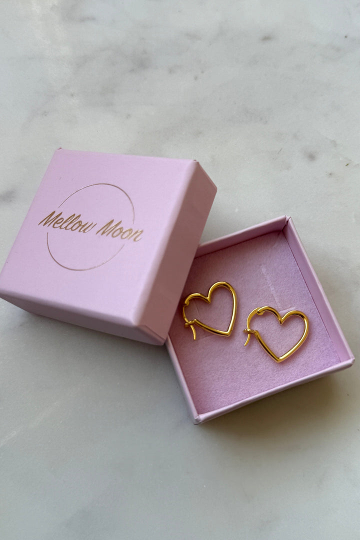 Mellow Moon - Heart Earring small Øreringe 