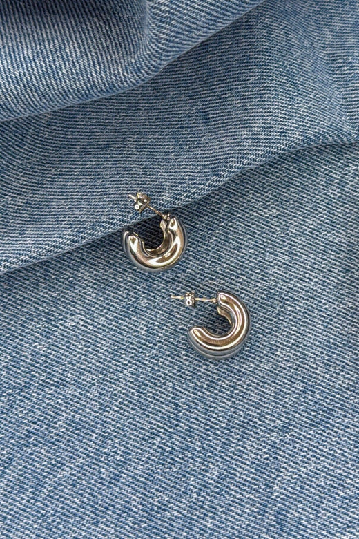 Mellow Moon - Iris Ørering - Forsølvet Øreringe 