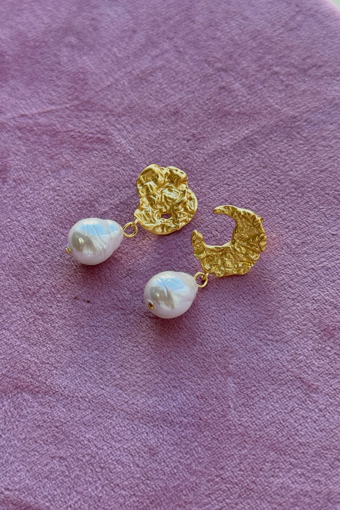 Mellow Moon - Joline Ørering - Forgyldt Øreringe 