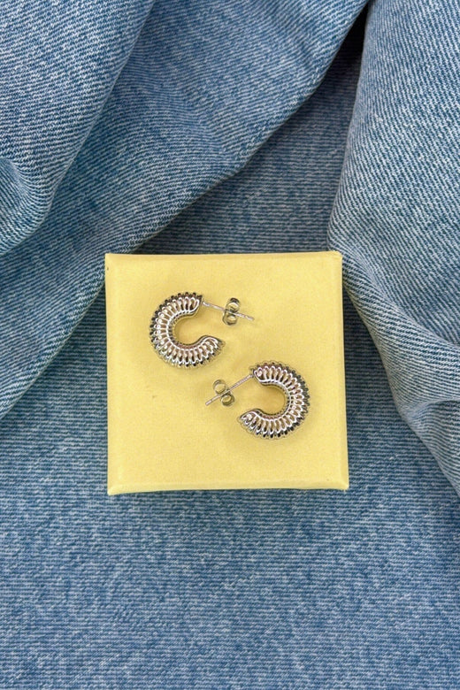 Mellow Moon - Kaja Ørering - Forsølvet Øreringe 