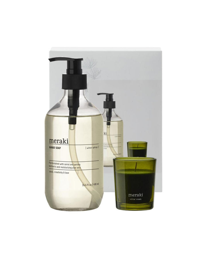 Meraki - Gift Boxch, Winter Whisp Hand Soap & Winter Woods Candle, 490|60 Ml|g - 900002055