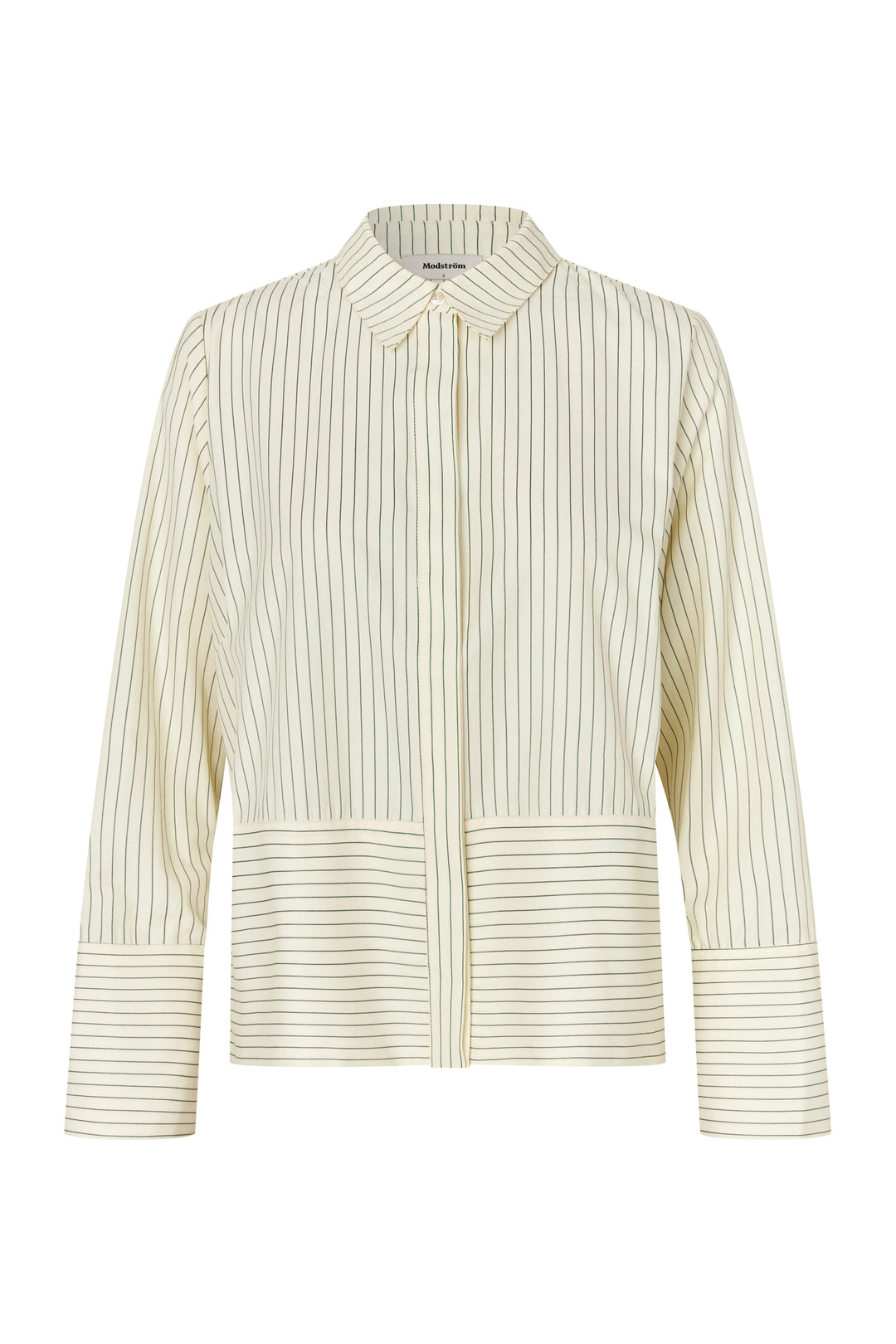 ModströM - Brodiemd Shirt 59255 - 12062 - Lime Pinstripe Skjorter 