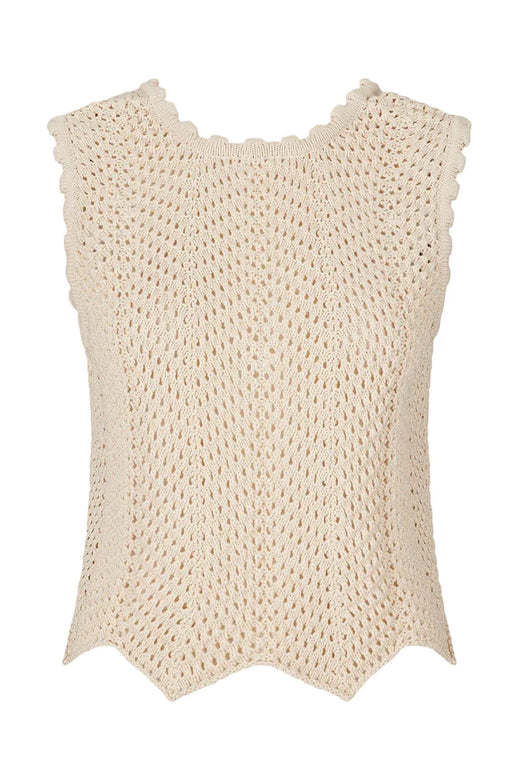 Modström - Carymd Top 56771 - 100 - Summer Sand Strikbluser 