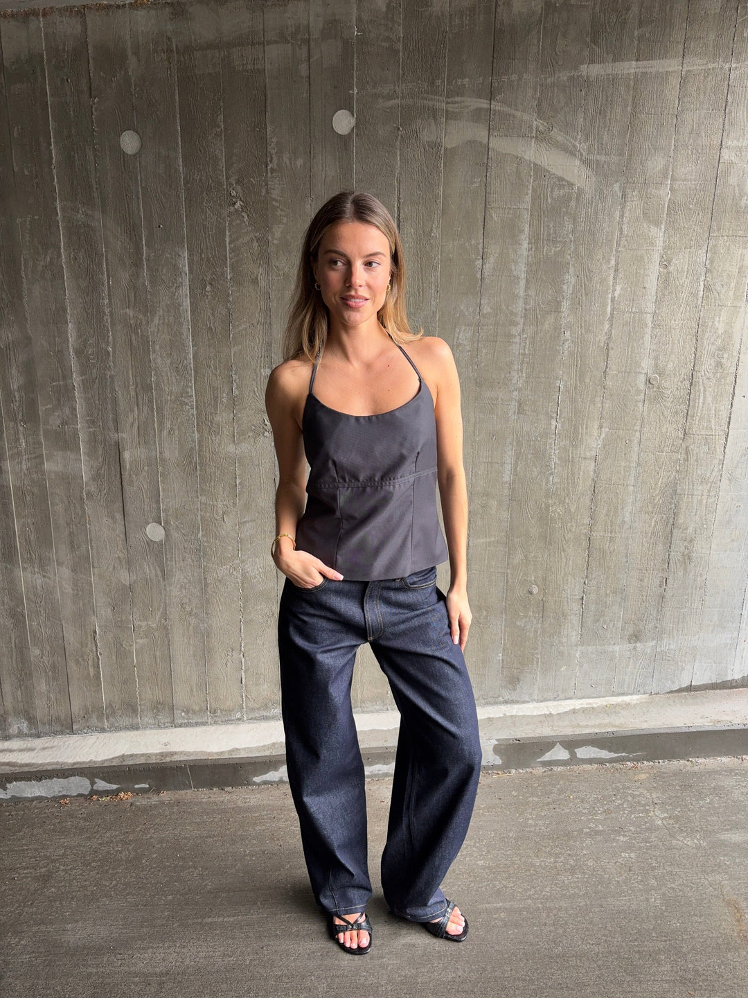 Modström - Cirkelinemd Top 59356 - 7088 - Dark Grey Melange Toppe 