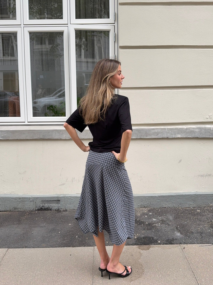 Modström - Dorotheamd Skirt 59488 - 12072 - Grey Check Nederdele 