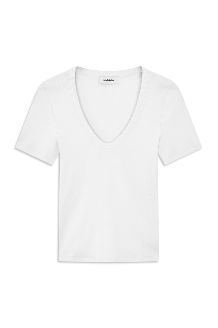 ModströM - Igormd V-Neck T-Shirt 59789 - 00007 - Off White T-shirts 