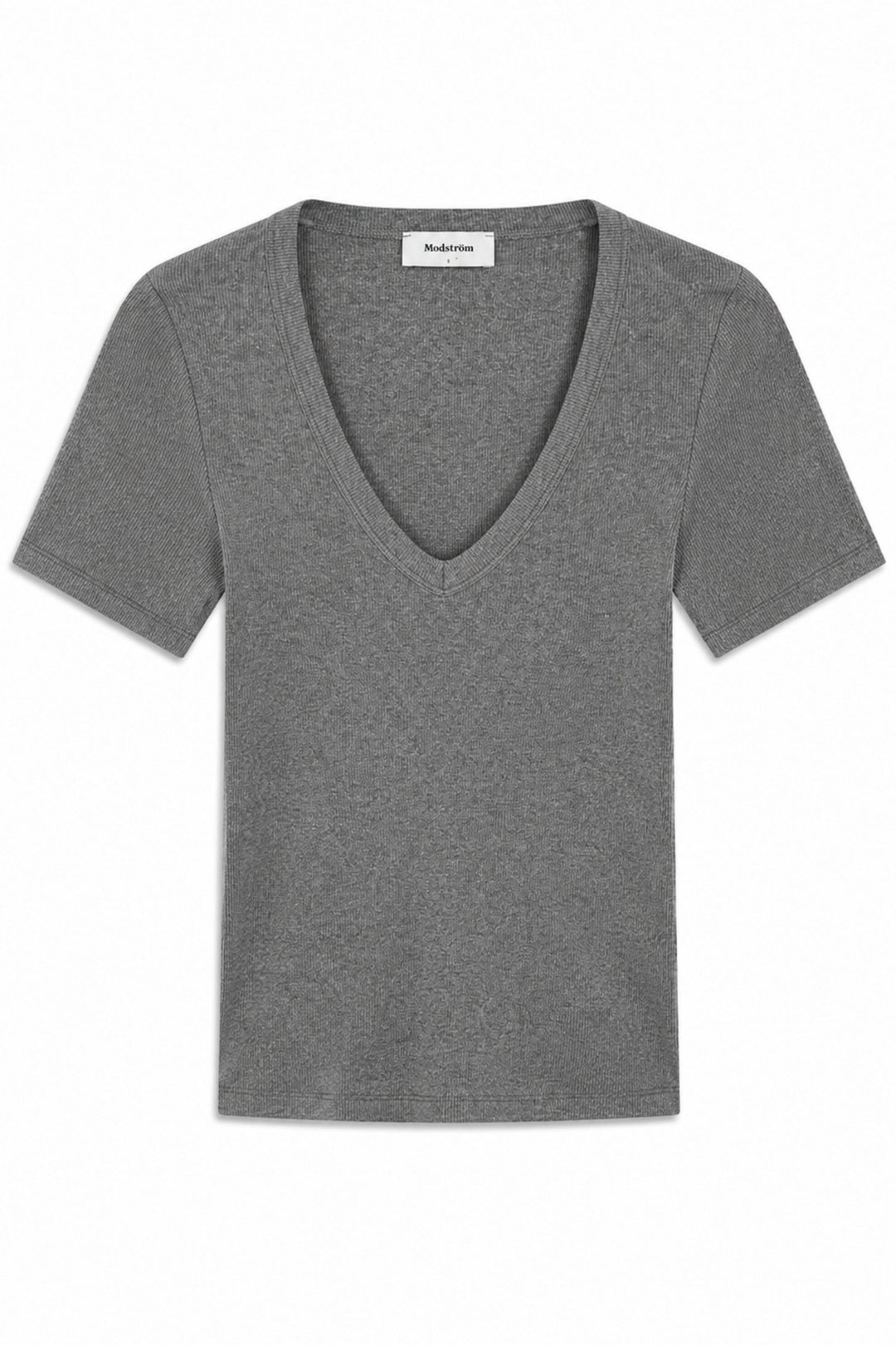ModströM - Igormd V-Neck T-Shirt 59953 - 7088 - Dark Grey Melange T-shirts 
