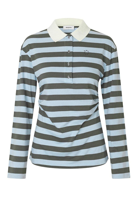 Modström - Stetsonmd Ls Stripe Polo 58842 - 11189 - Cashmere Beluga Stripe