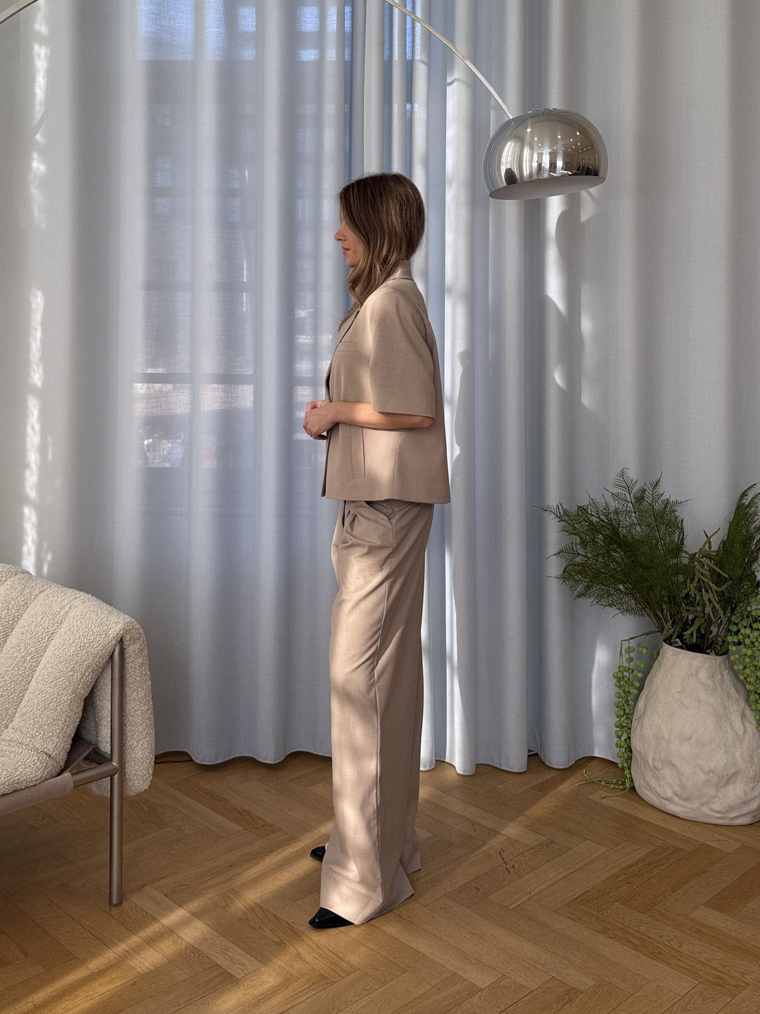 Modström - Tuesdaymd Ss Blazer 59118 - 105 - Beige Melange Blazere 