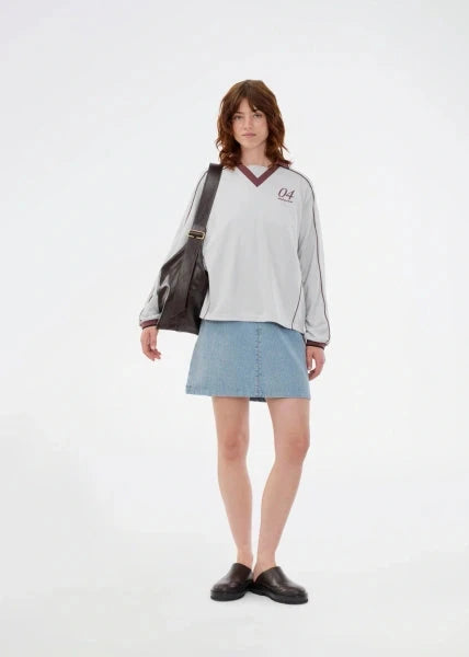 Modström - Uniquemd Ls T-Shirt 59294 - 7001 - Grey Sand T-shirts 