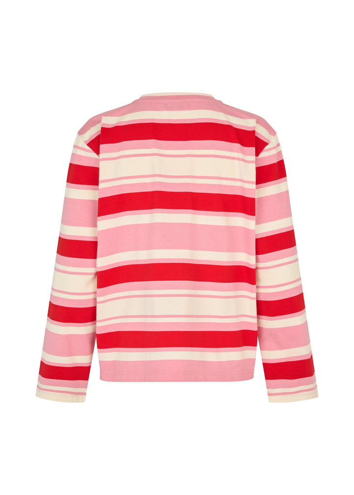 Modström - Urbanmd Stripe Ls T-Shirt 59040 - 11192 - Hibiscus Peach Stripe T-shirts 
