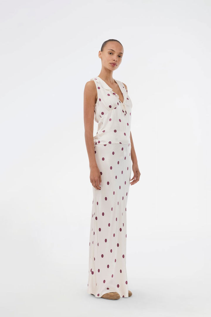 Modström - Vanjamd Print Skirt 58966 - 13634 - Wineberry Dot Nederdele 