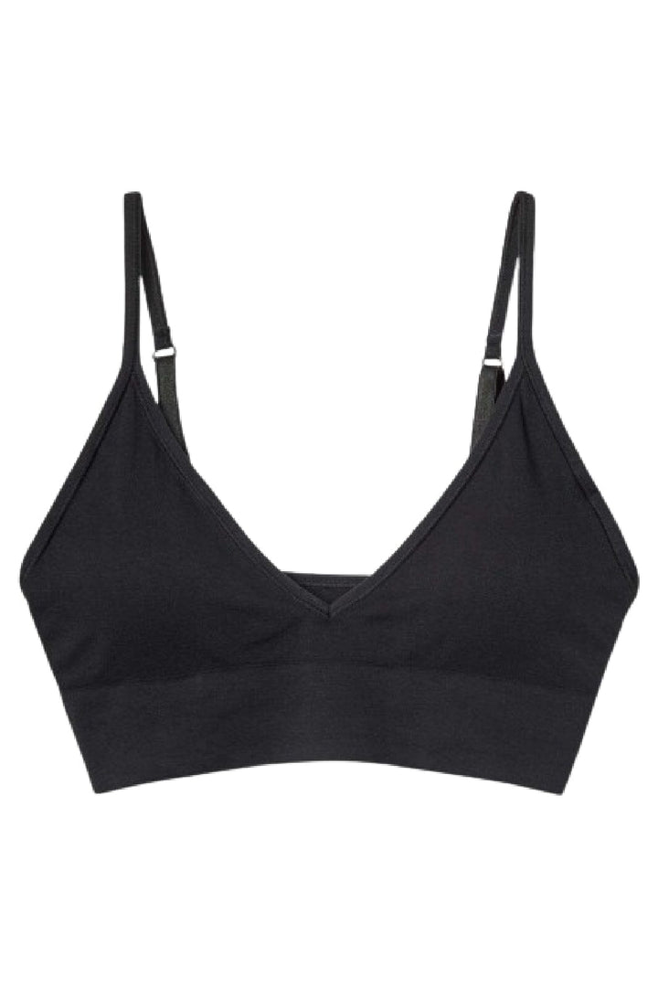 Molly&My Wardrobe - Luise Bra top narrow strap w. padding - Black BH 