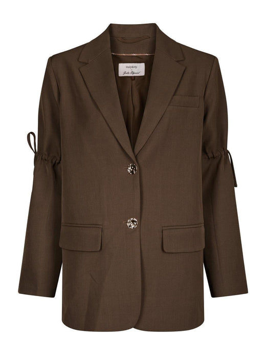 Molly&My x Julie Elgaard - Frida String Structure Blazer 167115 - 676 - Dark Brown Blazere 