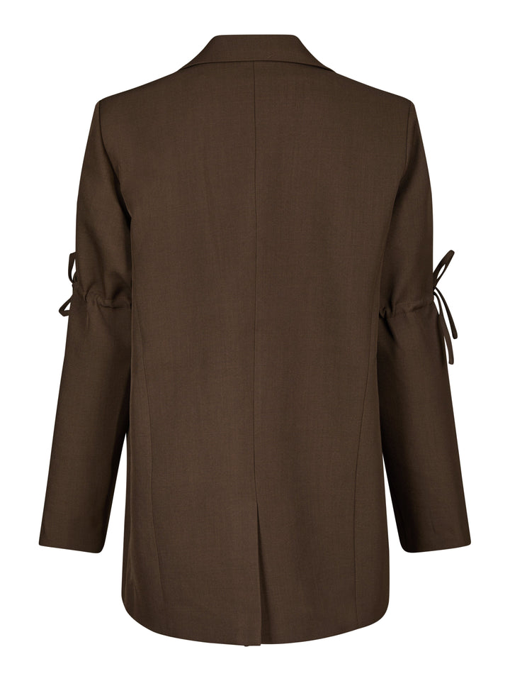 Molly&My x Julie Elgaard - Frida String Structure Blazer 167115 - 676 - Dark Brown Blazere 