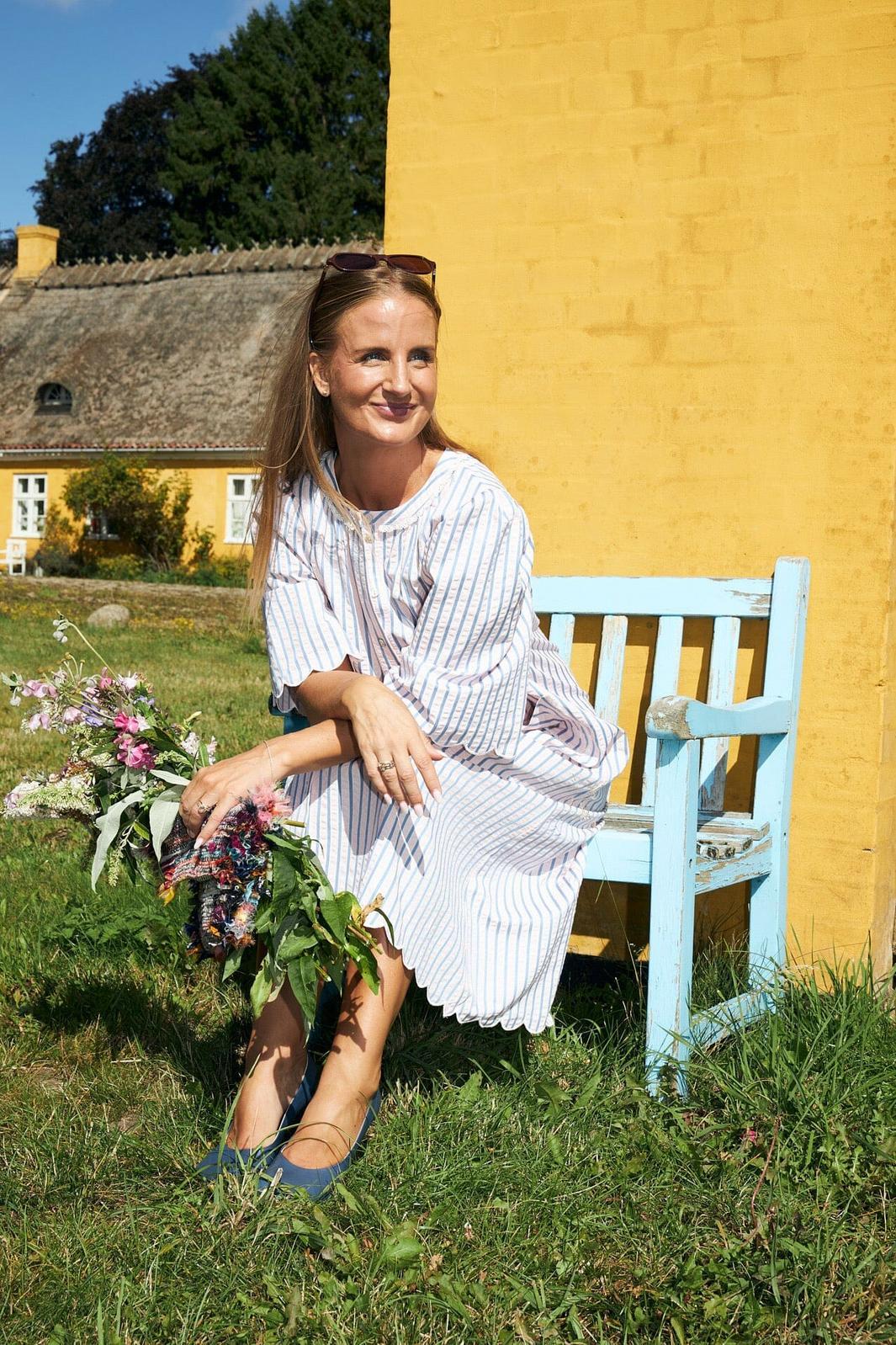 Molly&My x Julie Elsebeth - Inge Dress Dress - Pink/Blue Stripe Kjoler 