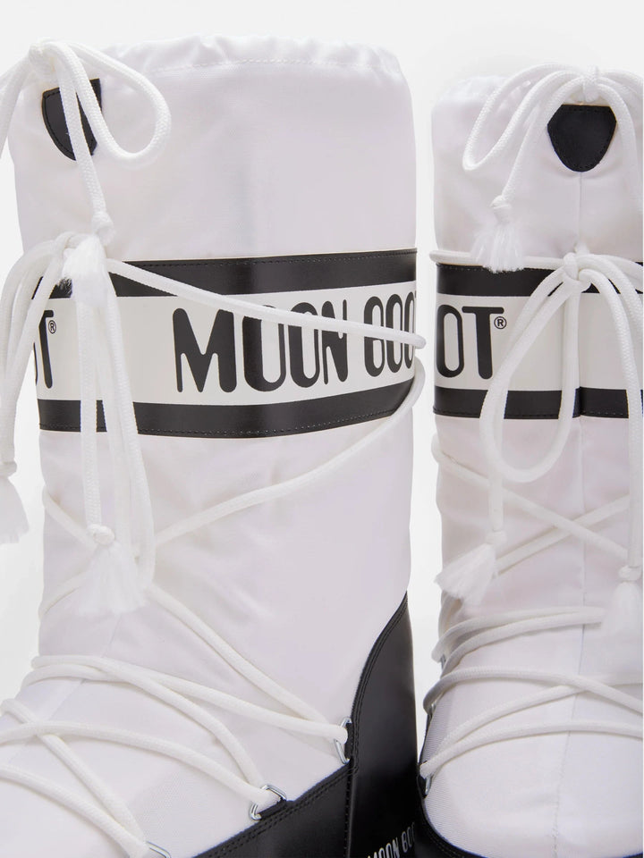 Moon Boot - Mb Icon Nylon Jr 80d1400440 - Na02black/White Støvler 