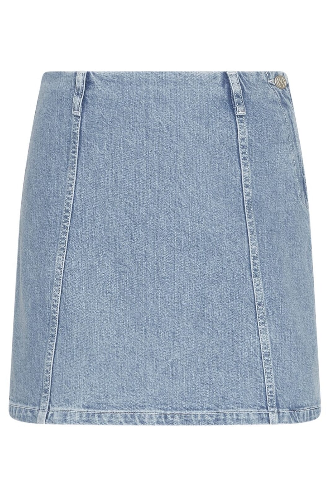 Moss Copenhagen - Mschelida Ada Denim Skirt 19025 - Light Blue Wash Nederdele 