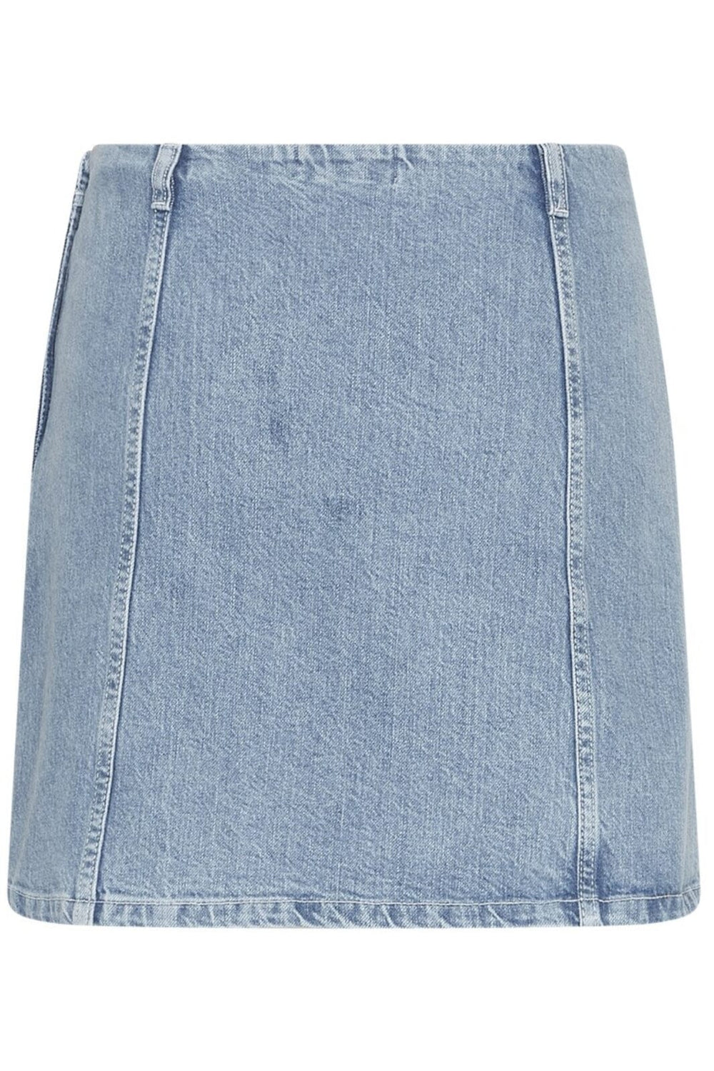 Moss Copenhagen - Mschelida Ada Denim Skirt 19025 - Light Blue Wash Nederdele 