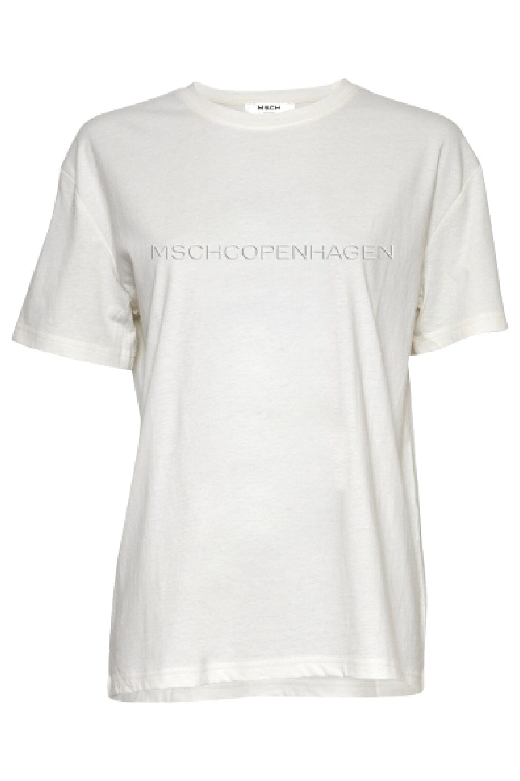 Moss Copenhagen - Mschliv Organic Rubber Print Tee - White T-shirts 