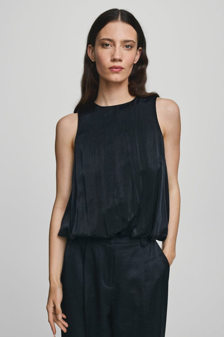 Moss Copenhagen - Mschofelia Nicholina Sl Top 19465 - Black Toppe 