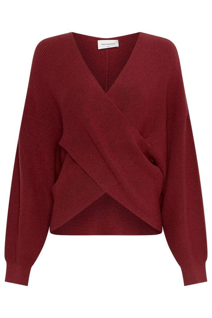 Moss Copenhagen - Mschzinelle Rachelle Wrap Pullover 19534 - Syrah