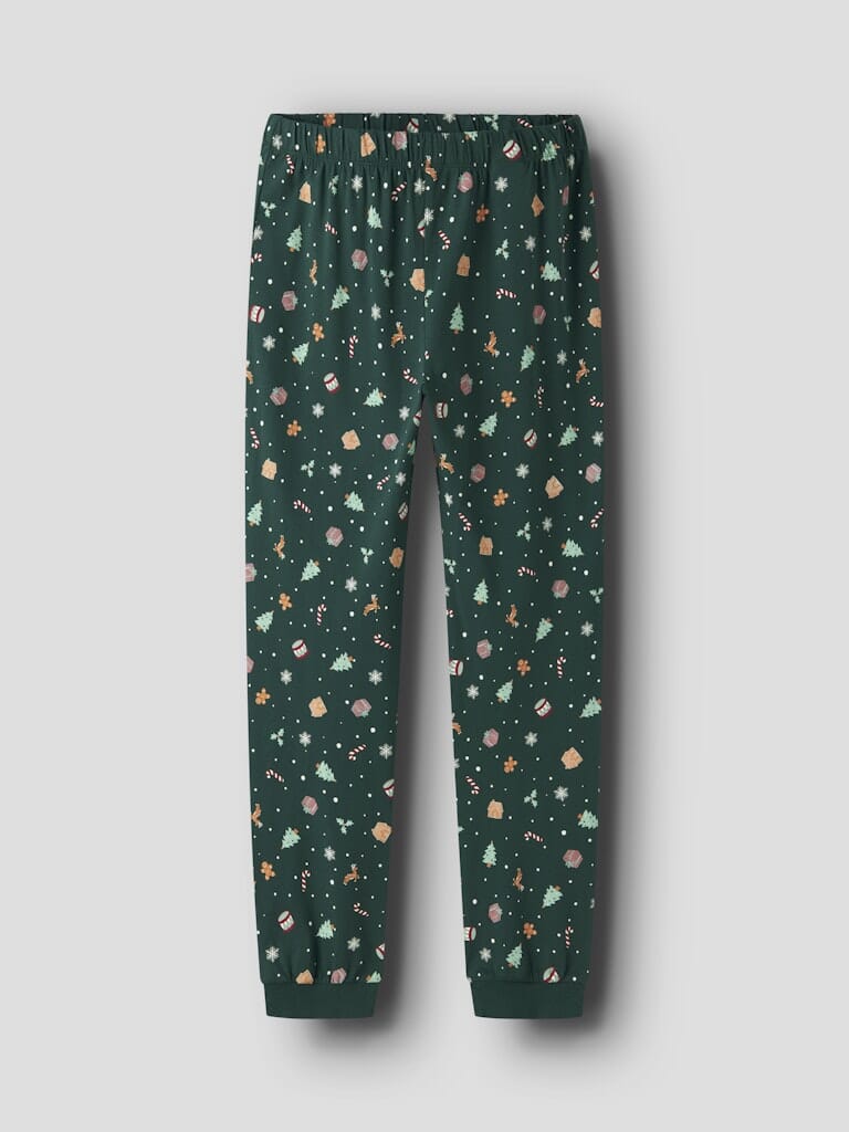 Name It - Nanvismas Ls Nightset - 4918983 Botanical Garden Xmas Aop Nattøj 