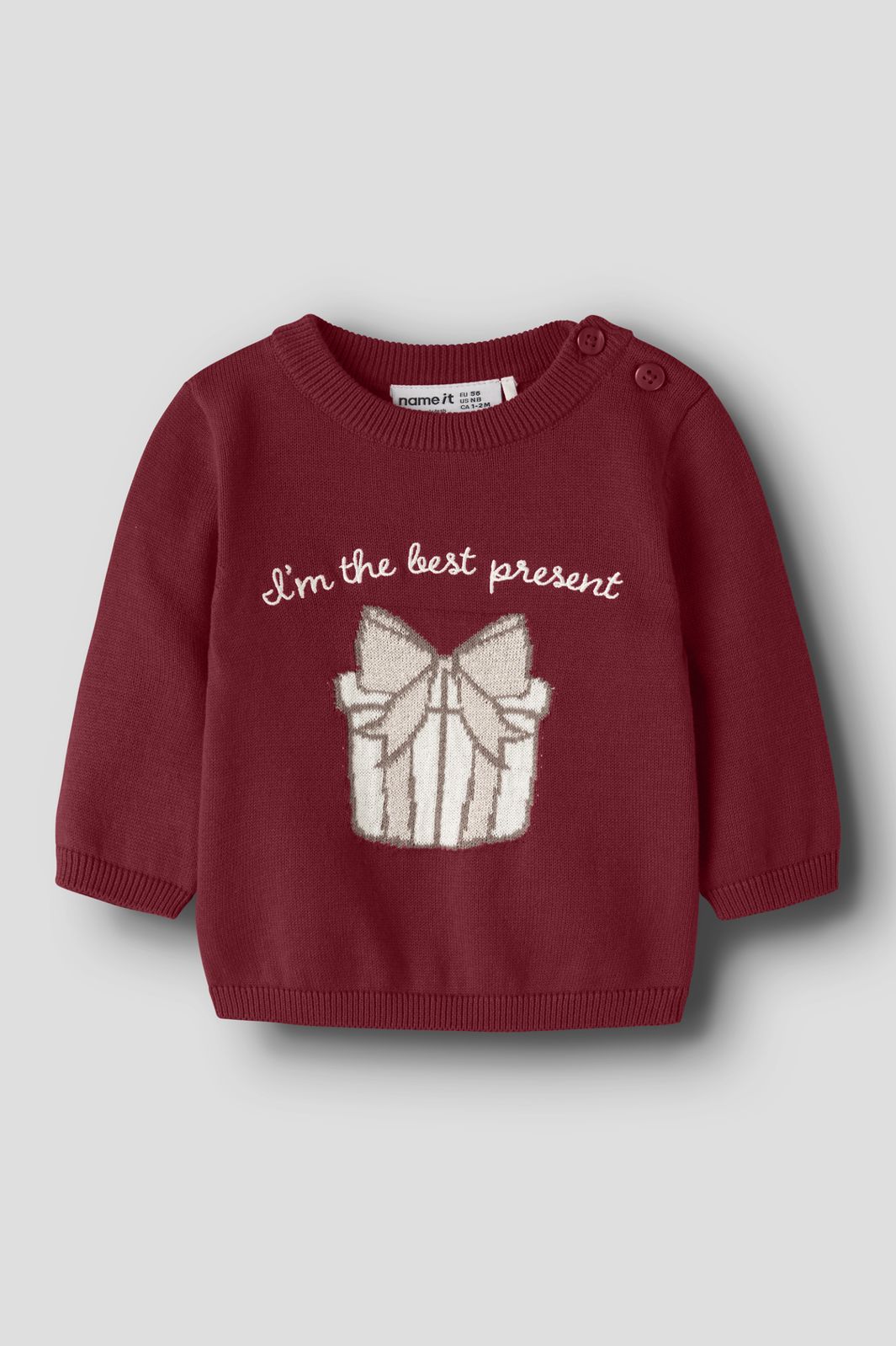 Name It - Nbfrisse Ls Knit - 5131534 Red Dahlia