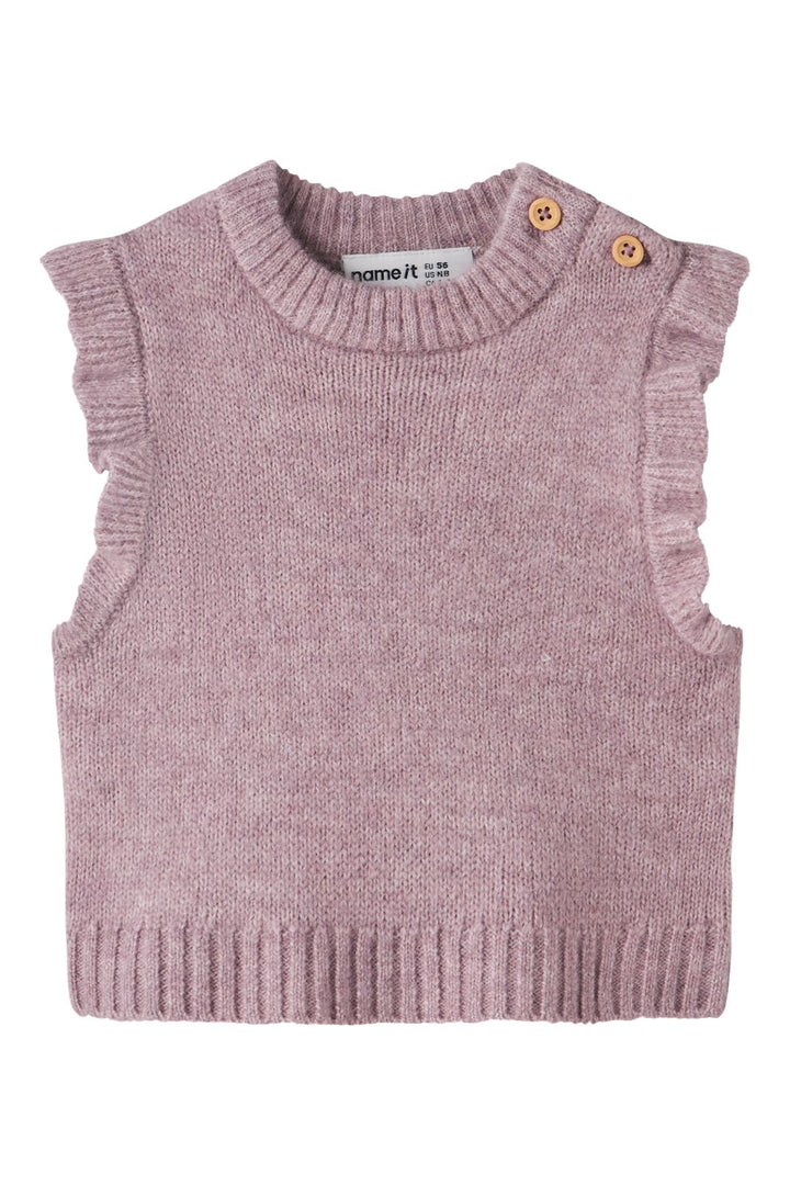 Name It - Nbfrosely Knit Slipover - 5115940 Mauve Shadows