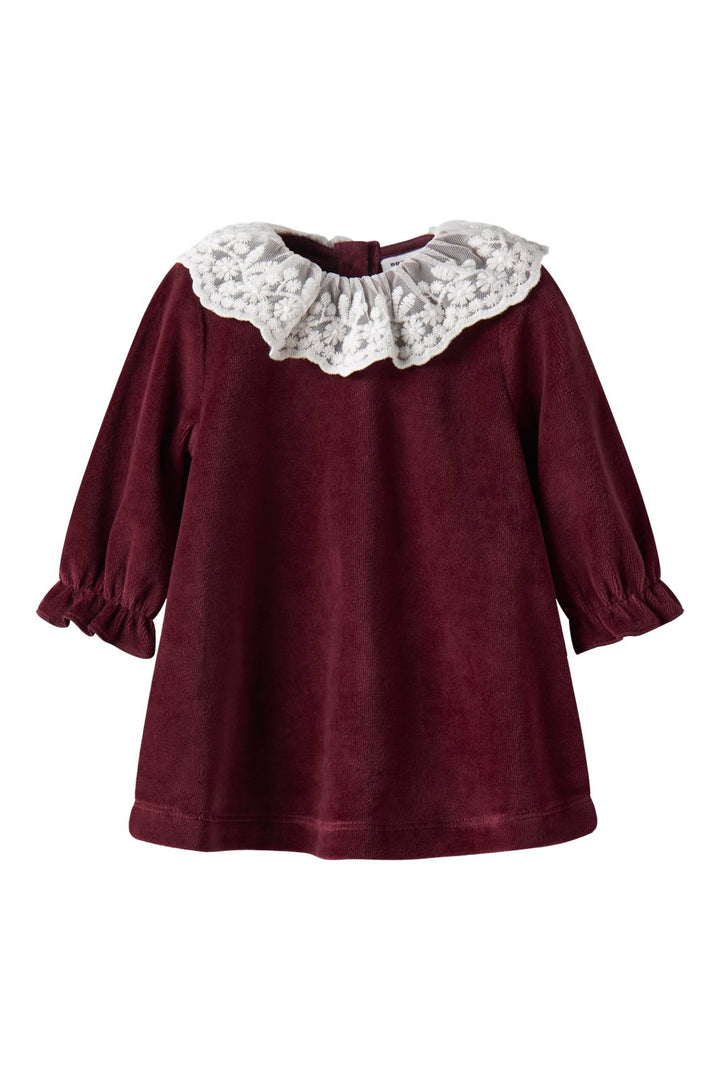 Name It - Nbfroxy Ls Vel Dress - 4873980 Burgundy