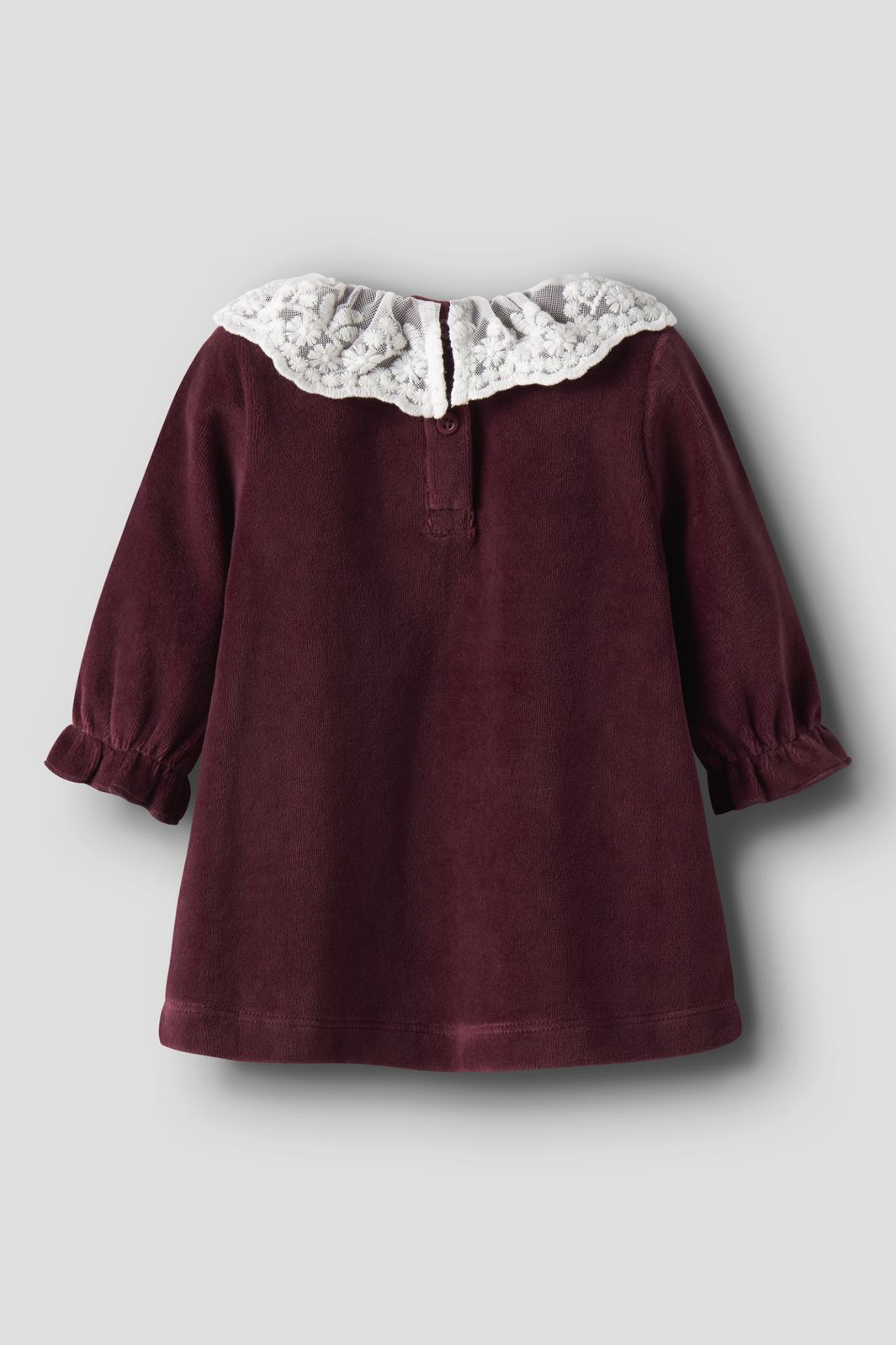 Name It - Nbfroxy Ls Vel Dress - 4873980 Burgundy