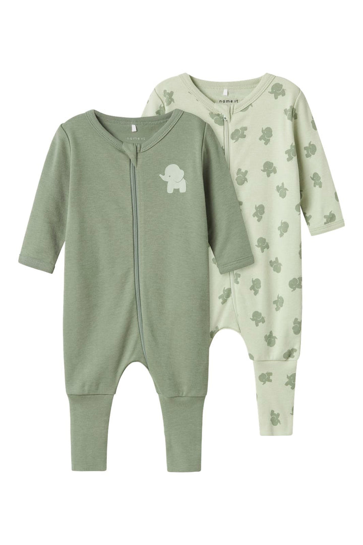 Name It - Nbmnightsuit Zip Ff Sea Elephant - 4737148 Sea Foam