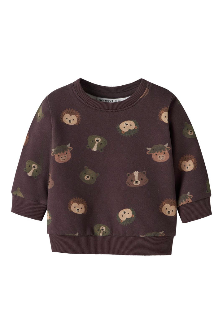 Name It - Nbmsoforest Ls Sweat - 5132109 Chocolate Plum