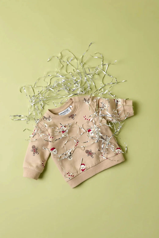 Name It - Nbnruller Ls Sweat - 5070716 Sesame Sweatshirts 