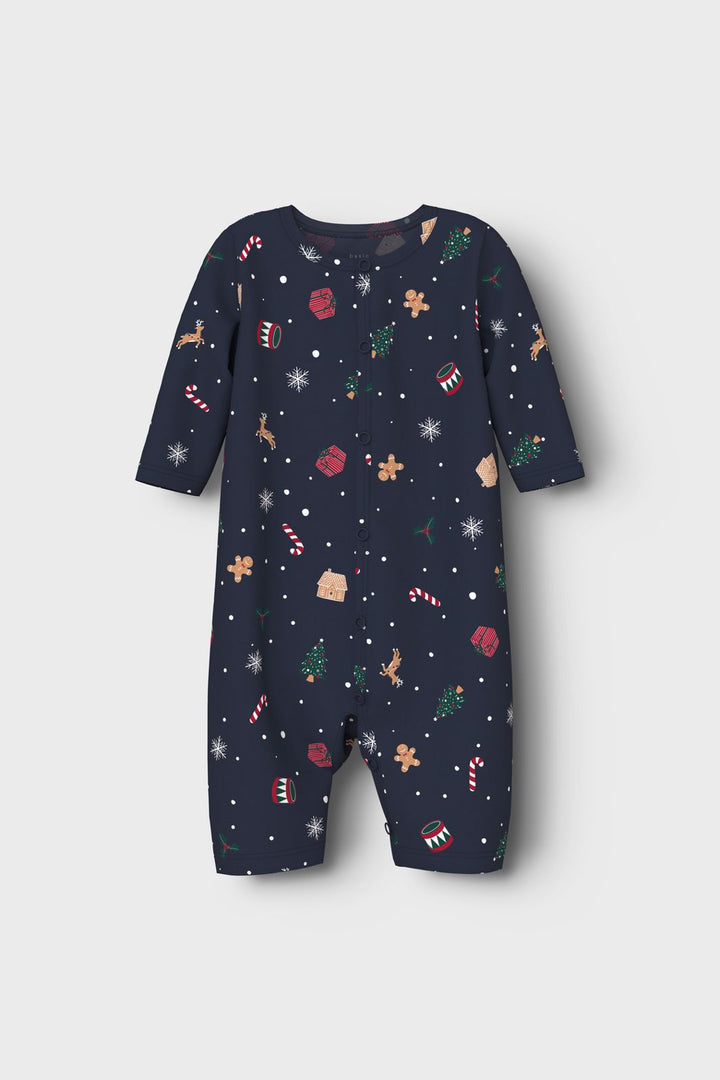 Name It - Nbnvismas Ls Nightsuit - 4879833 Navy Blazer Xmas Aop Navy