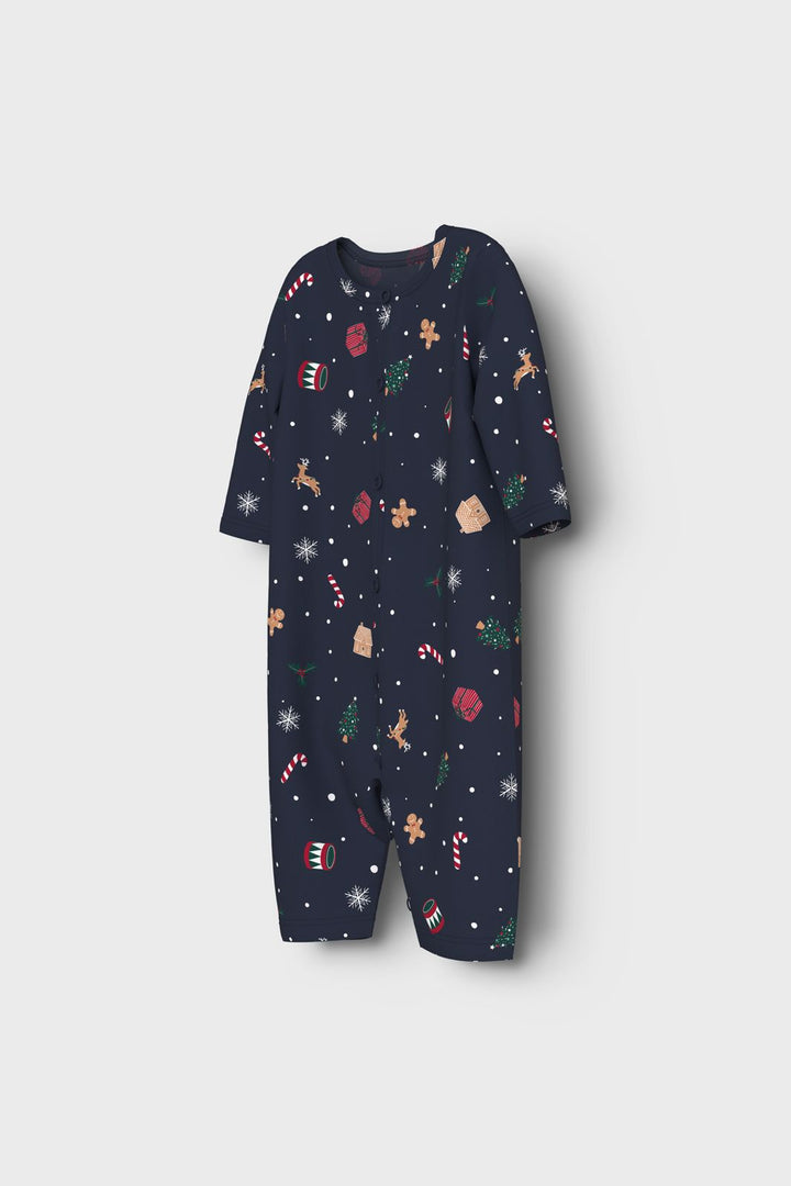 Name It - Nbnvismas Ls Nightsuit - 4879833 Navy Blazer Xmas Aop Navy