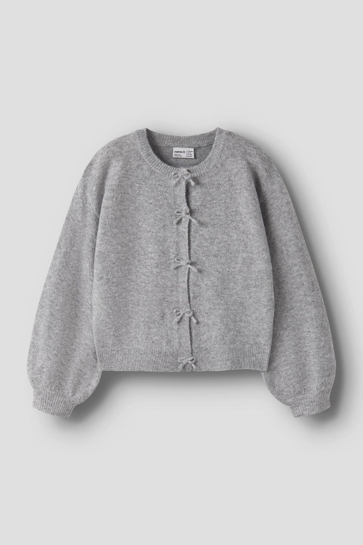Name It - Nkfrima Ls Knit Card - 5116102 Grey Melange