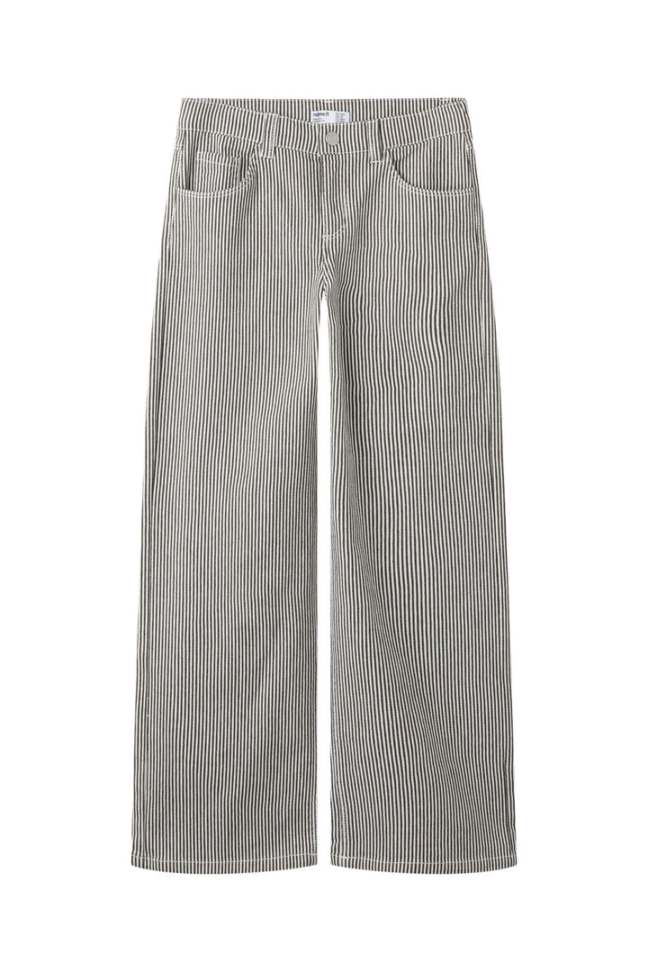 Name It - Nkfrose Wide Stripe Pants 2299-Yf - 5142223 White Delicioso