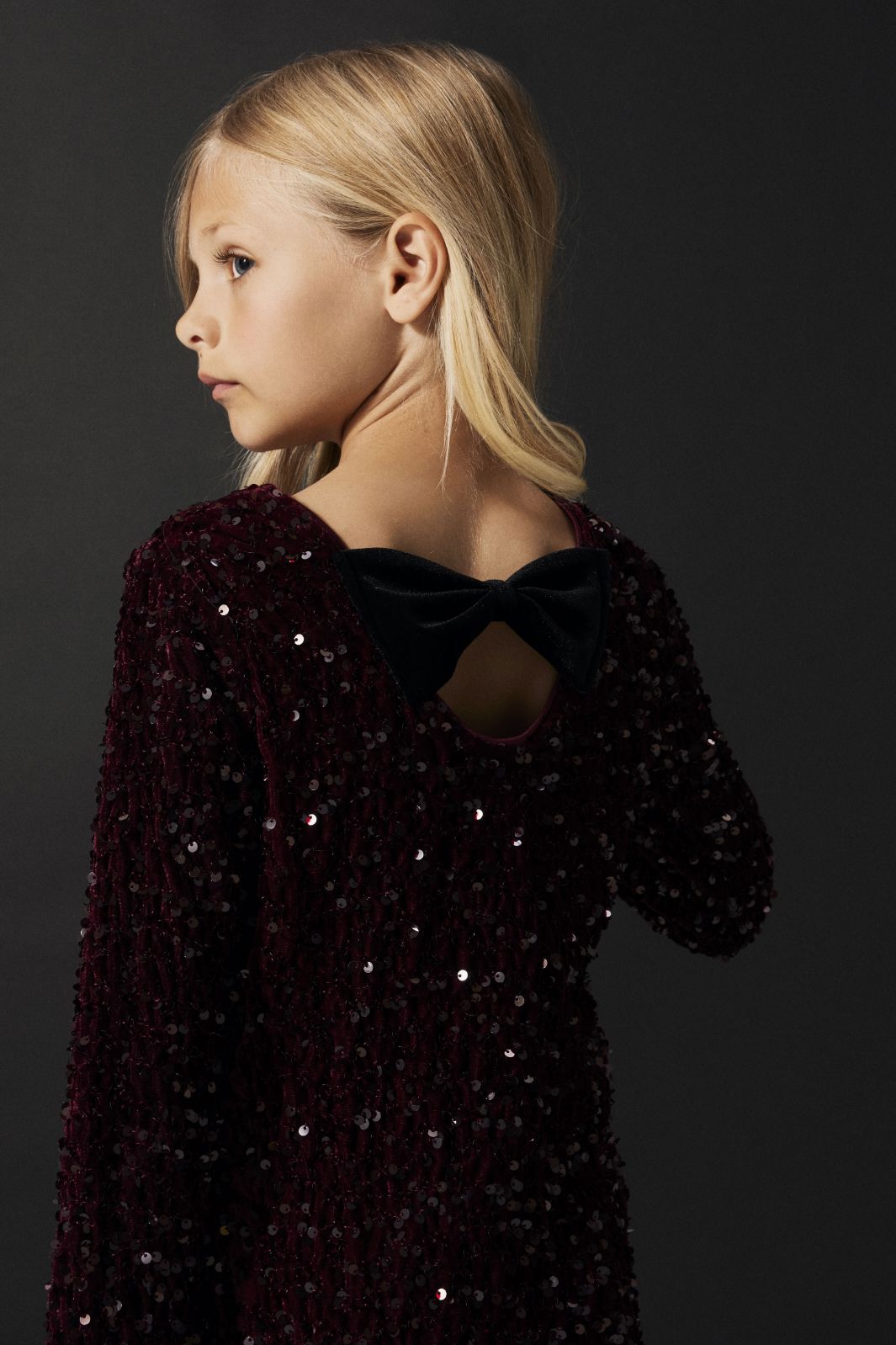 Name It - Nkfrusitta Ls Dress - 4881798 Burgundy Black Bow