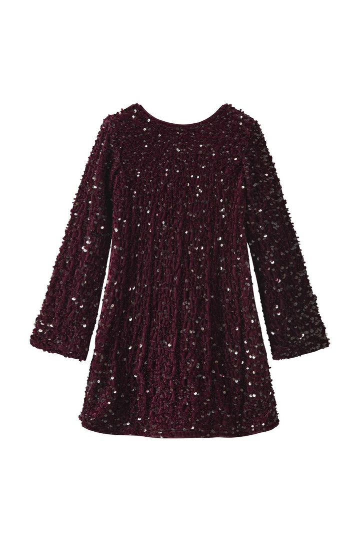 Name It - Nkfrusitta Ls Dress - 4881798 Burgundy Black Bow