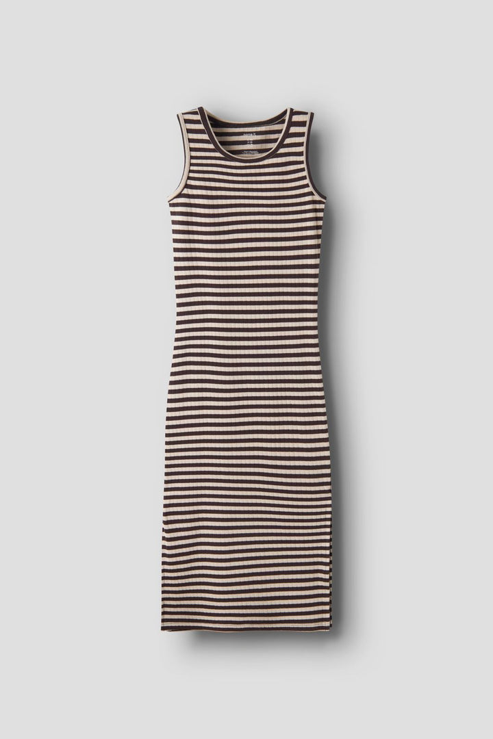 Name It - Nkfsuraja Sl Maxi Dress - 5043791 Black Coffee W. Peyote