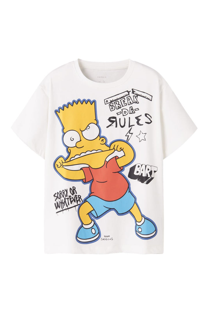 Name It - Nkmjuda Simpsons Nreg Ss Top Box Bfu - 4923718 Cloud Dancer