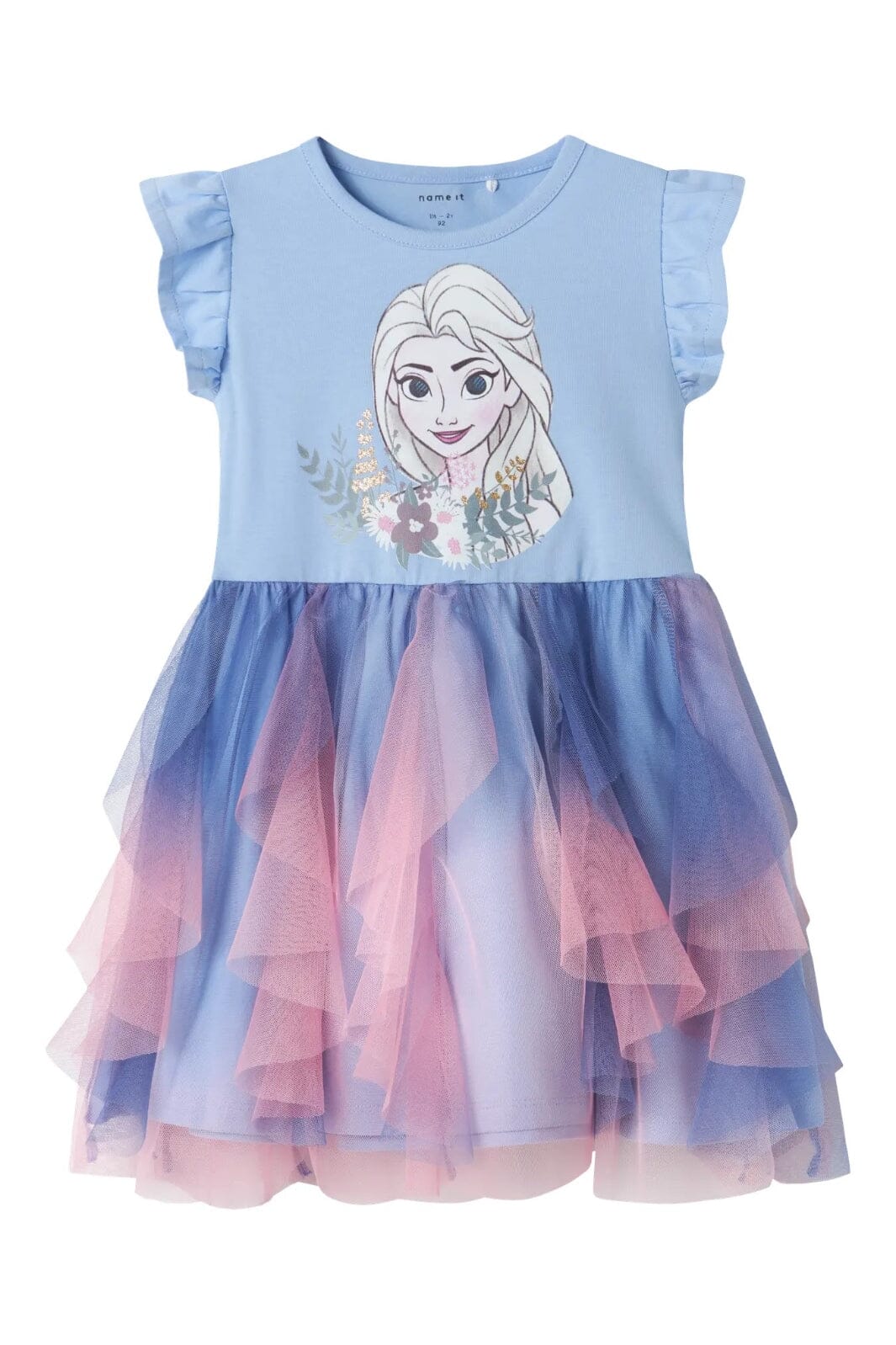 Name It - Nmfablina Frozen Ss Tulle Dress Wdi - 4841820 Serenity