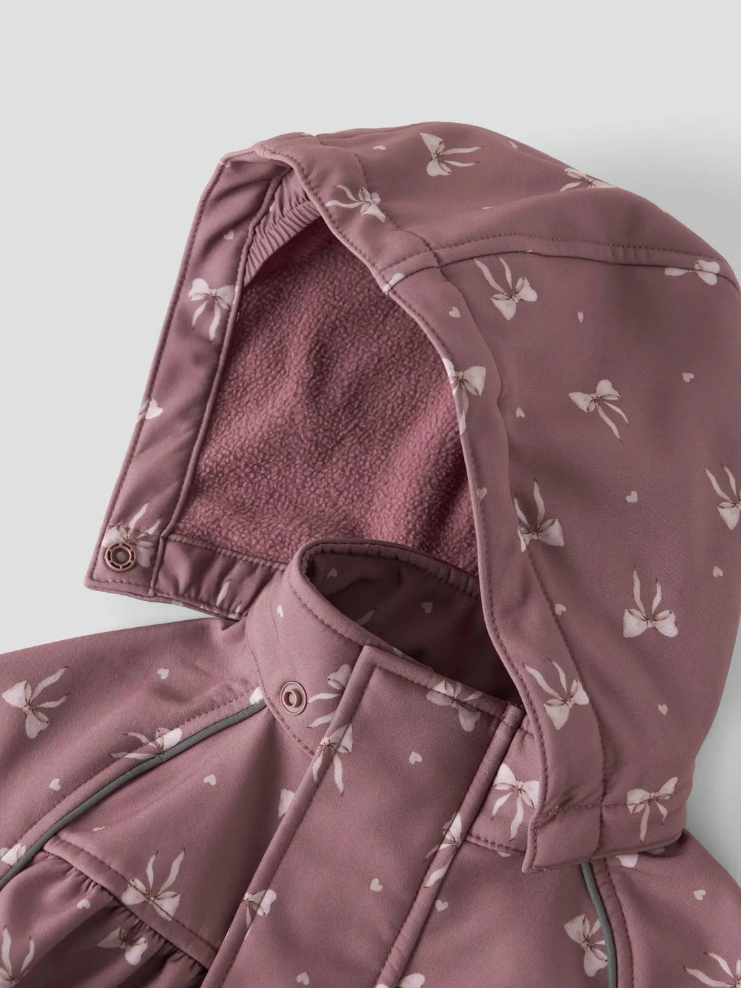 Name It - Nmfalfa08 Softshell Ashape Jacket Fo1 - 5073445 Wistful Mauve Heart Bow Jakker 