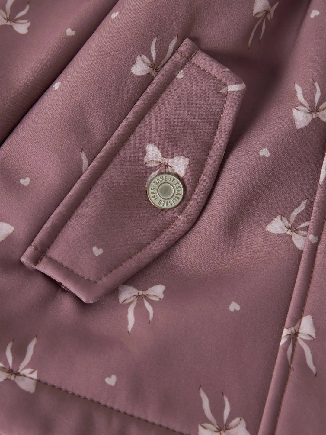 Name It - Nmfalfa08 Softshell Ashape Jacket Fo1 - 5073445 Wistful Mauve Heart Bow Jakker 