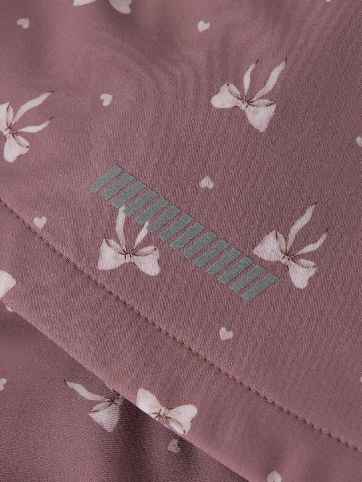 Name It - Nmfalfa08 Softshell Ashape Jacket Fo1 - 5073445 Wistful Mauve Heart Bow Jakker 