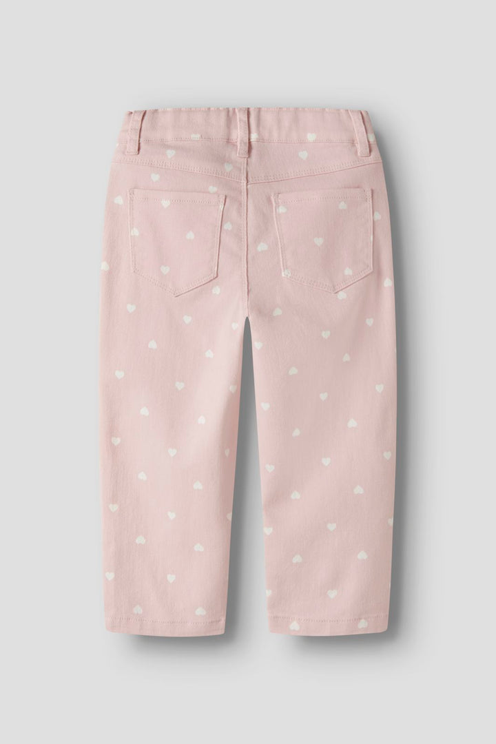 Name It - Nmfbella Twill Pant 3217-Yf - 5042556 Lotus Hearts