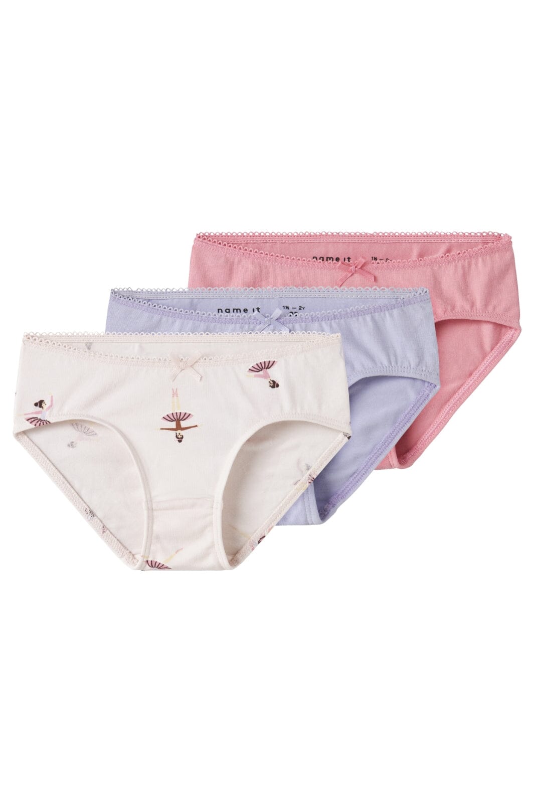 Name It - Nmfbriefs Ballarina - 4871353 Pearl W/ Peony + Purple Heather Underbukser 