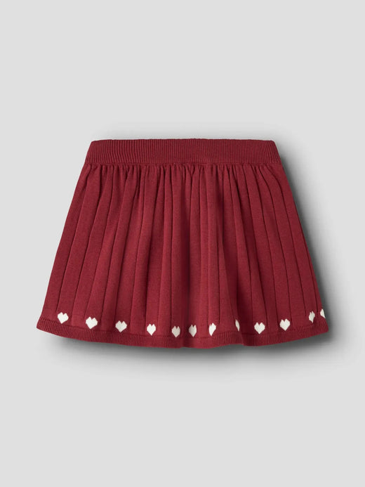 Name It - Nmfralbos Knit Skirt - 5158241 Red Dahlia Nederdele 